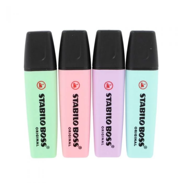 Stabilo BOSS Pastel Highlighter 4pk