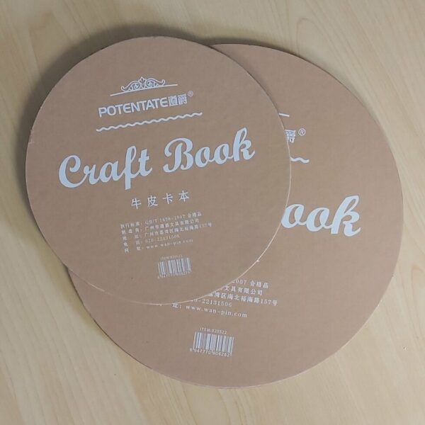Circular Paper Pad 200gsm 30 Sheets Kraft/Black