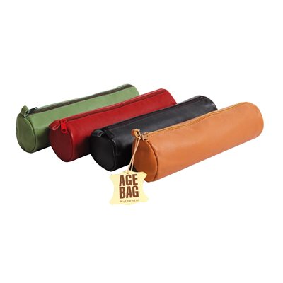 Age Bag Round Leather Assorted Pencil Cases