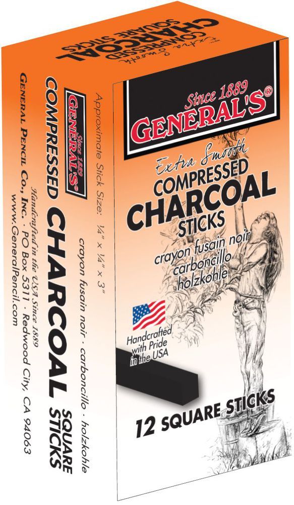 General’s Compressed Charcoal Square singles