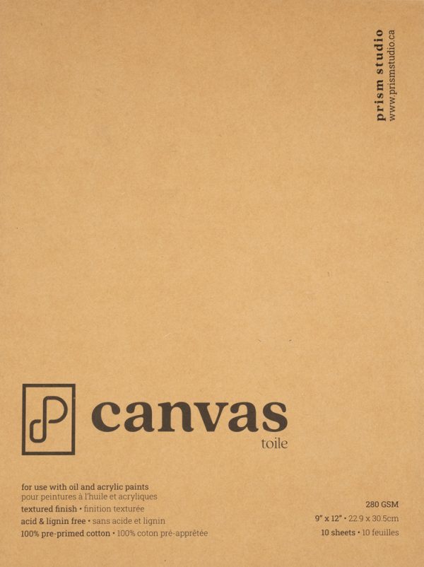 Canvas Pad- 100% Pre-primed Cotton  (9″ x 12″)