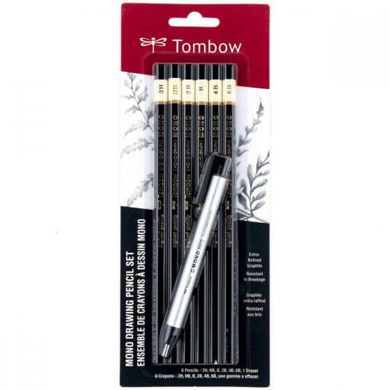 MONO Drawing 6-Pencil Set with Eraser